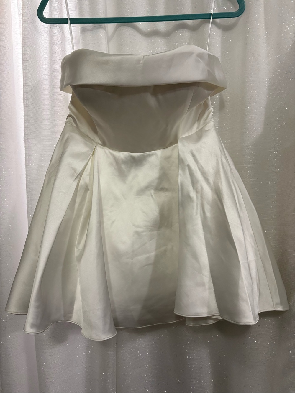 Meshki Cream Strapless Satin Dress - Picture 3 of 4